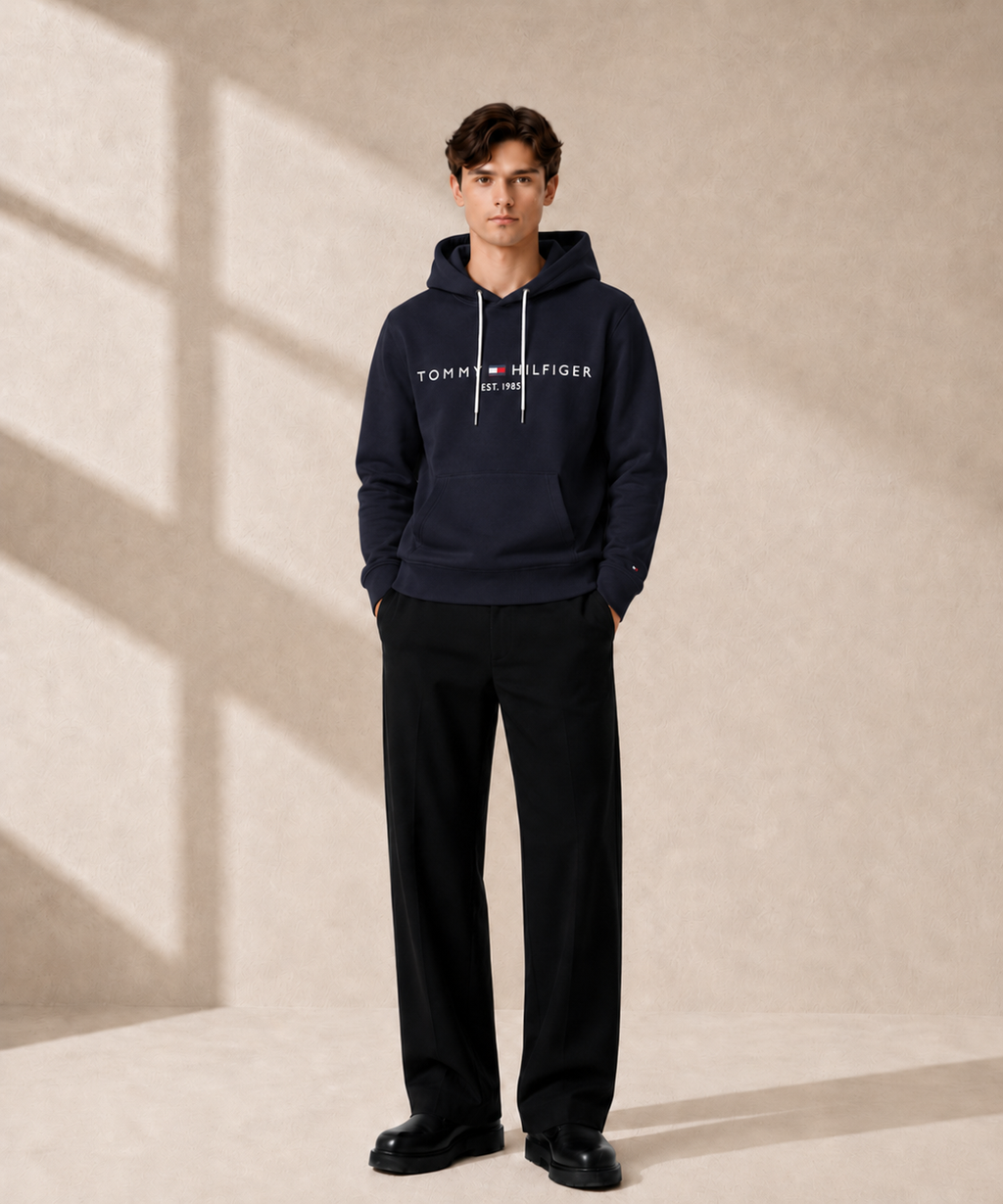 TOMMY HILFIGER DŽEMPERIS | TAMSIAI MĖLYNA