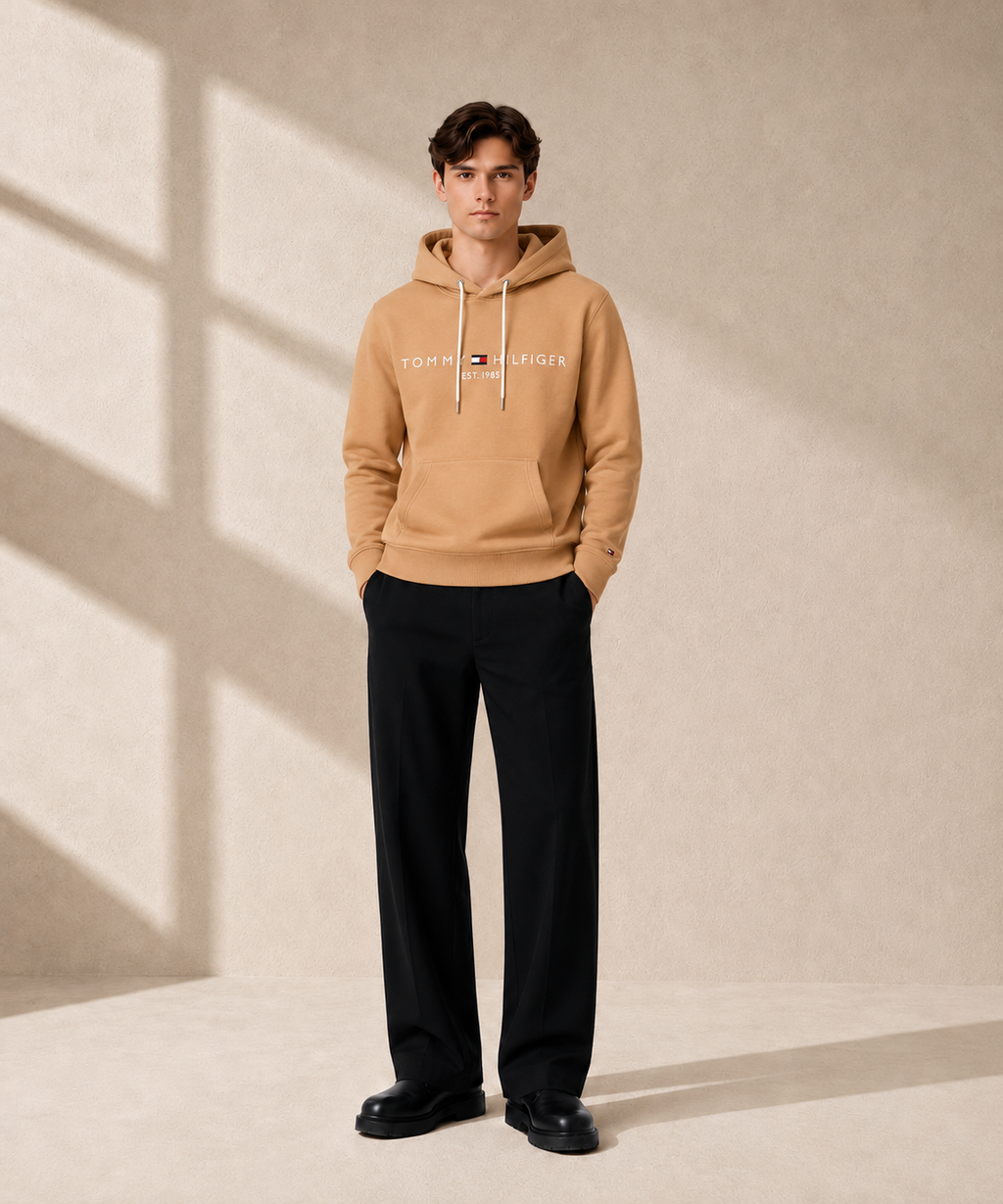 TOMMY HILFIGER DŽEMPERIS | KREMINĖ