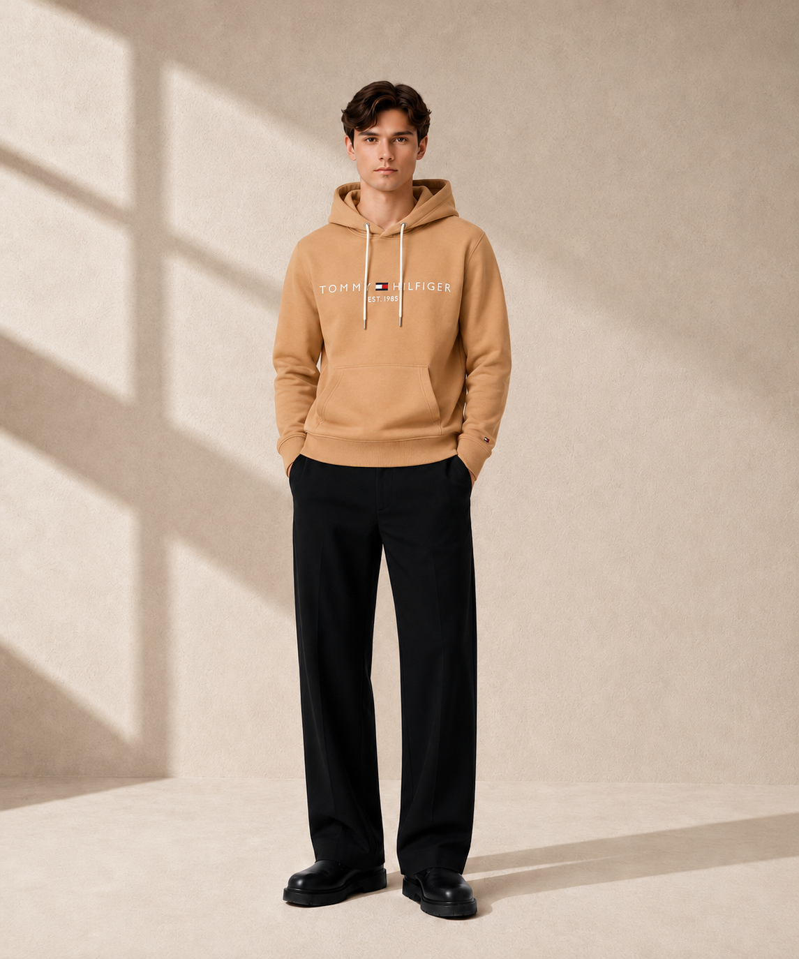 TOMMY HILFIGER DŽEMPERIS | KREMINĖ