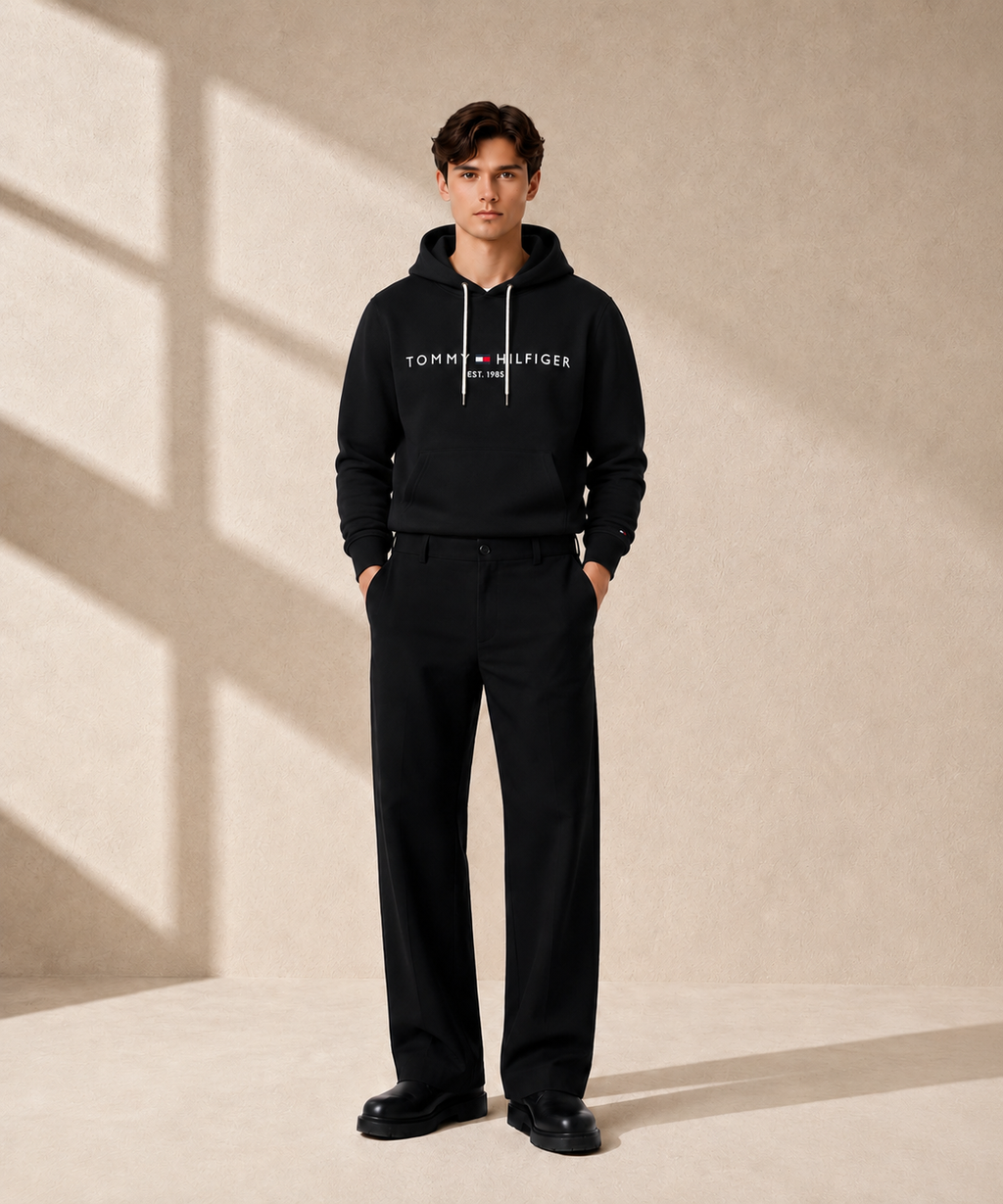 TOMMY HILFIGER DŽEMPERIS | JUODA