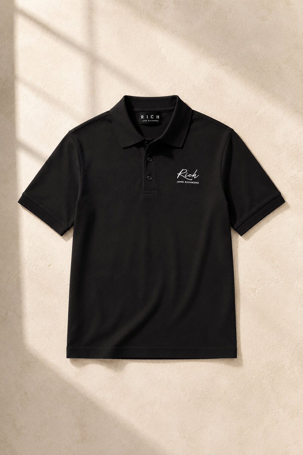 JOHN RICHMOND POLO SHIRT SU LOGO | JUODA