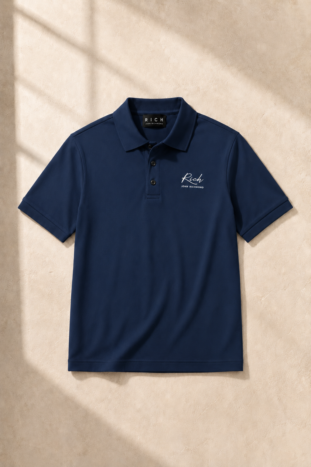 JOHN RICHMOND POLO SHIRT SU LOGO | TAMSIAI MĖLYNA