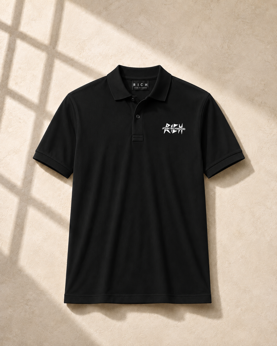 JOHN RICHMOND POLO SHIRT SU LOGO | JUODA