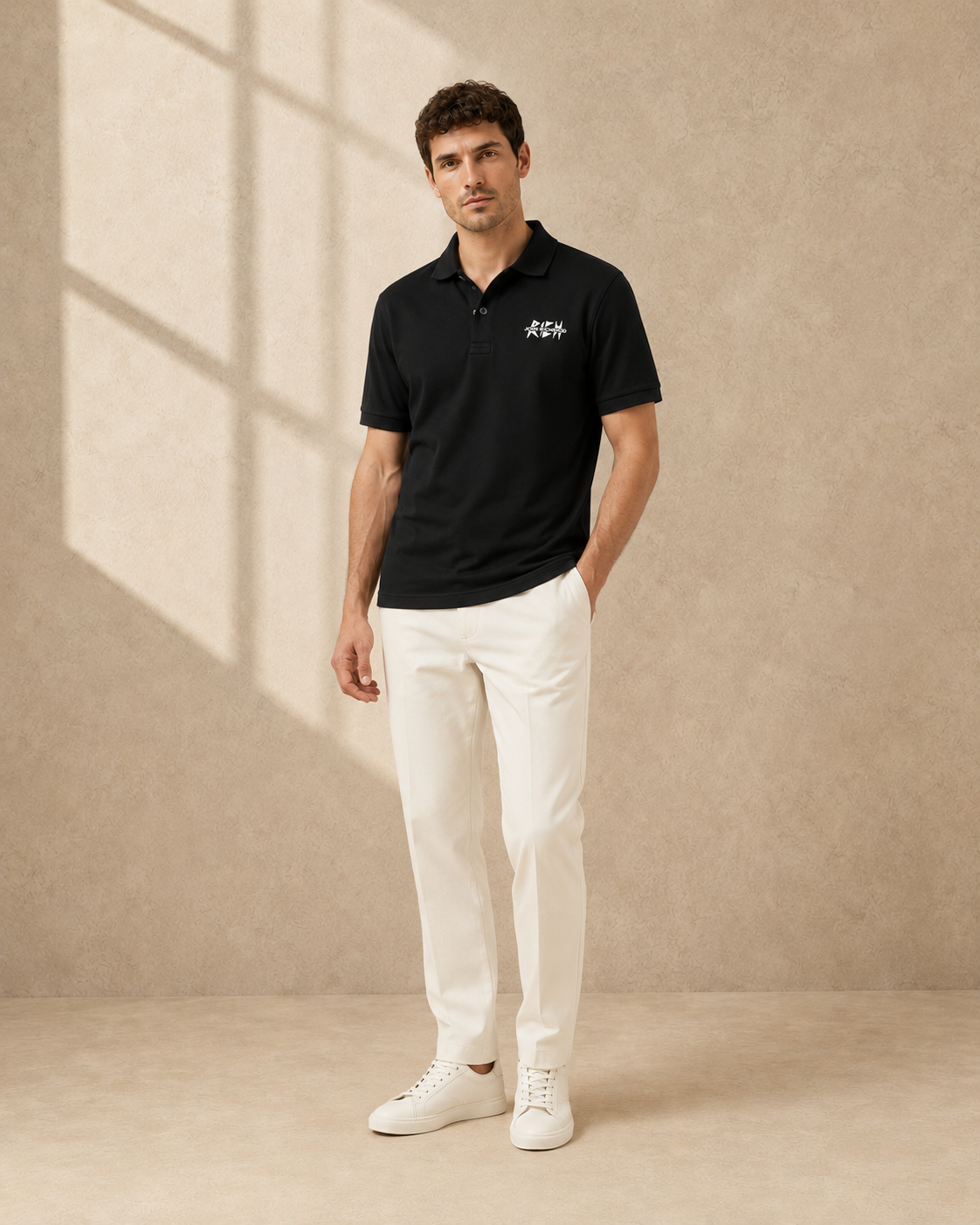 JOHN RICHMOND POLO SHIRT SU LOGO | JUODA