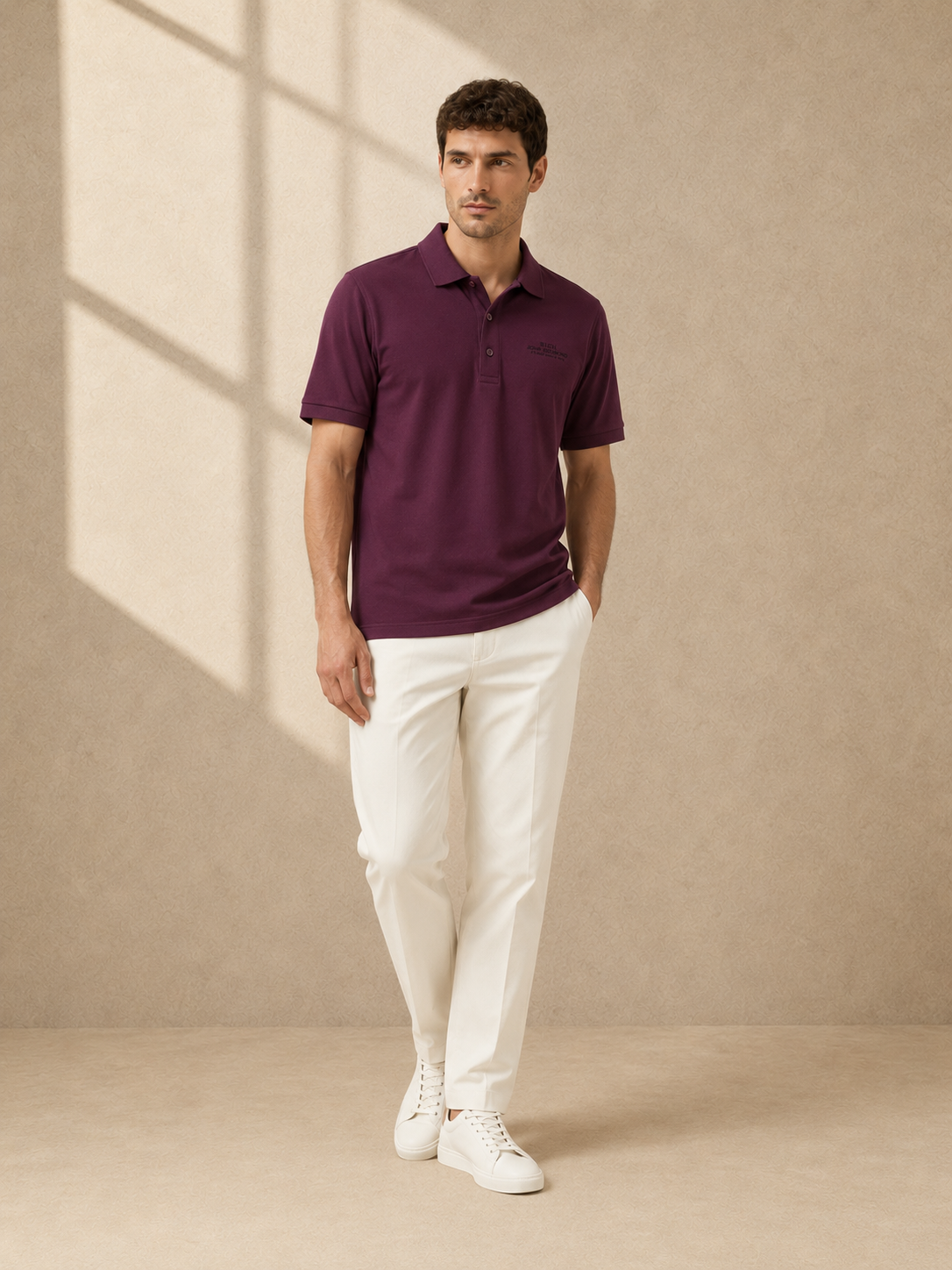 JOHN RICHMOND POLO SHIRT SU LOGO | BURGUNDY