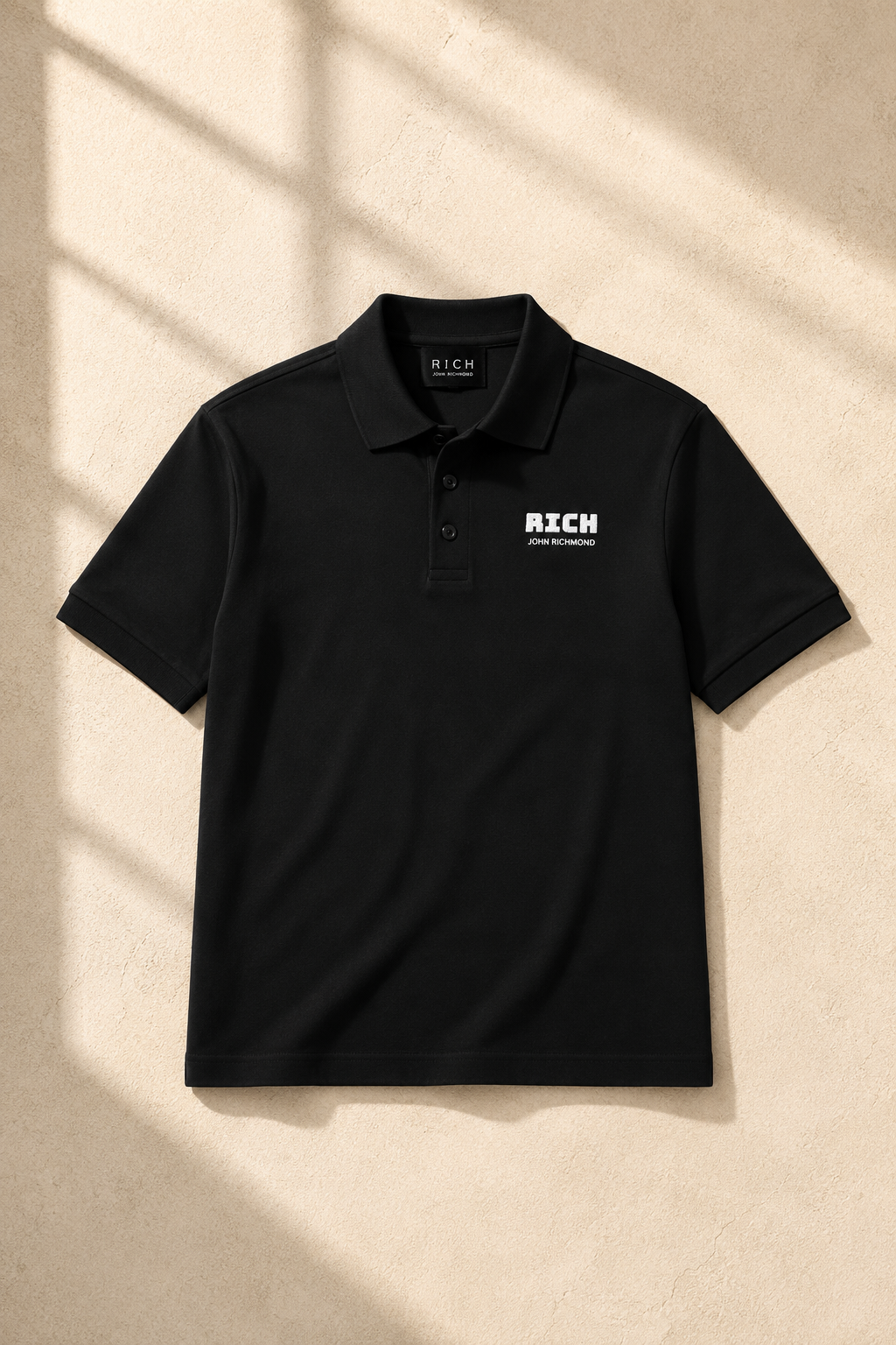 JOHN RICHMOND POLO SHIRT SU LOGO | JUODA